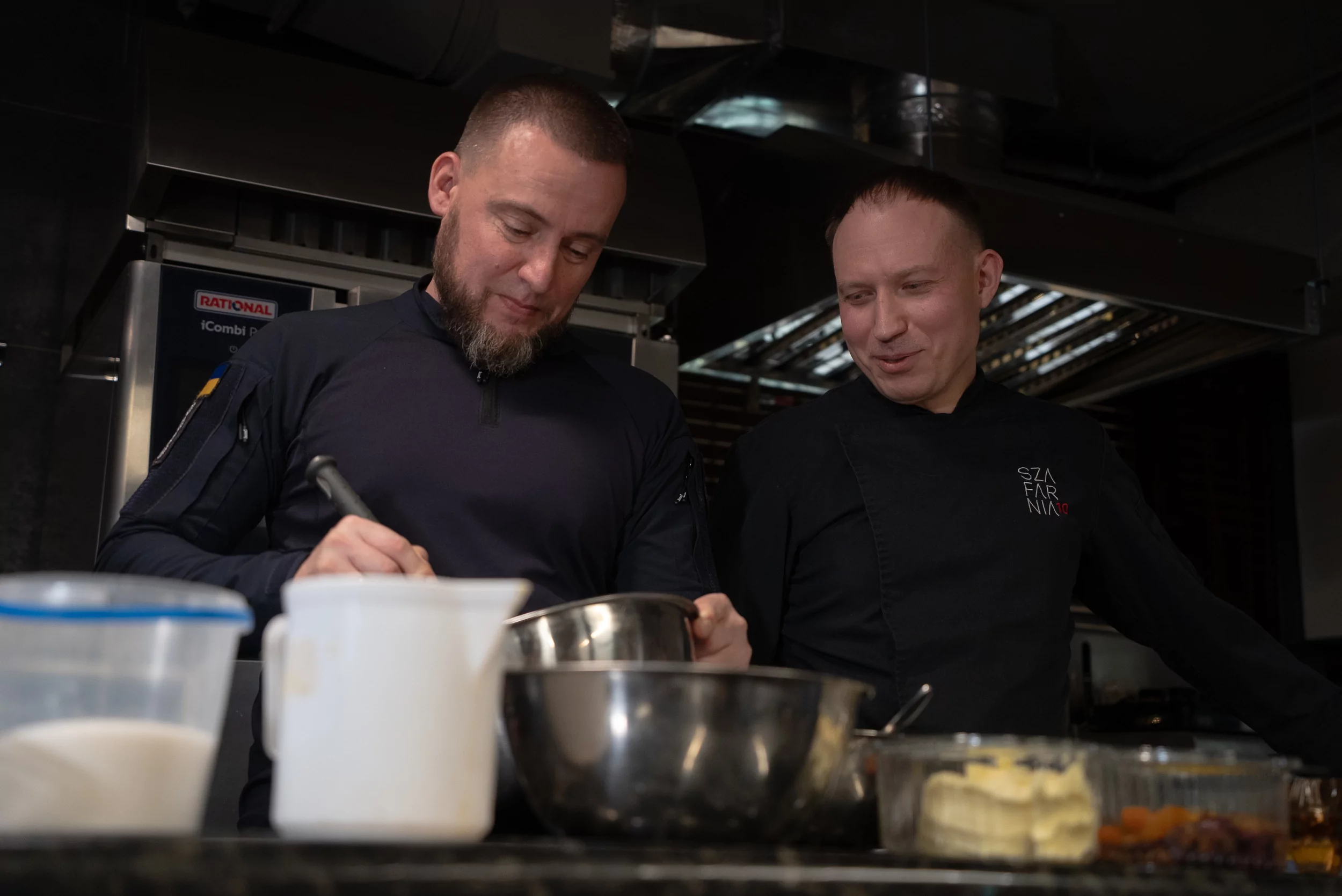 Oleksandr Tsepkovskyi and Ihor Ovcharuk during master class in Kharkiv