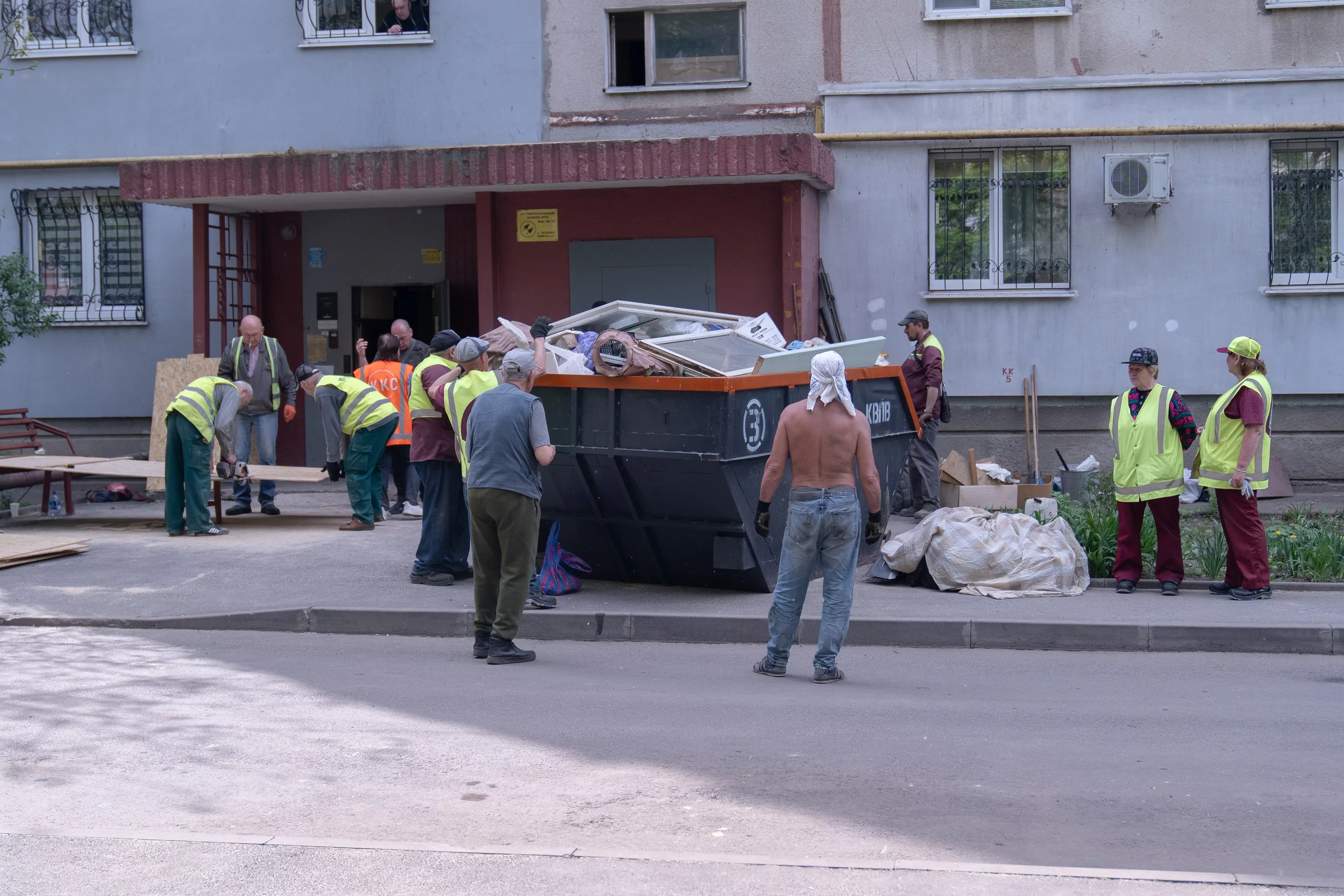 Consequences of Russian combined attack in Nemyshlianskyi district