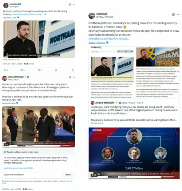 Зеленський у ПАР придбав контрольний пакет акцій компанії з видобутку платини