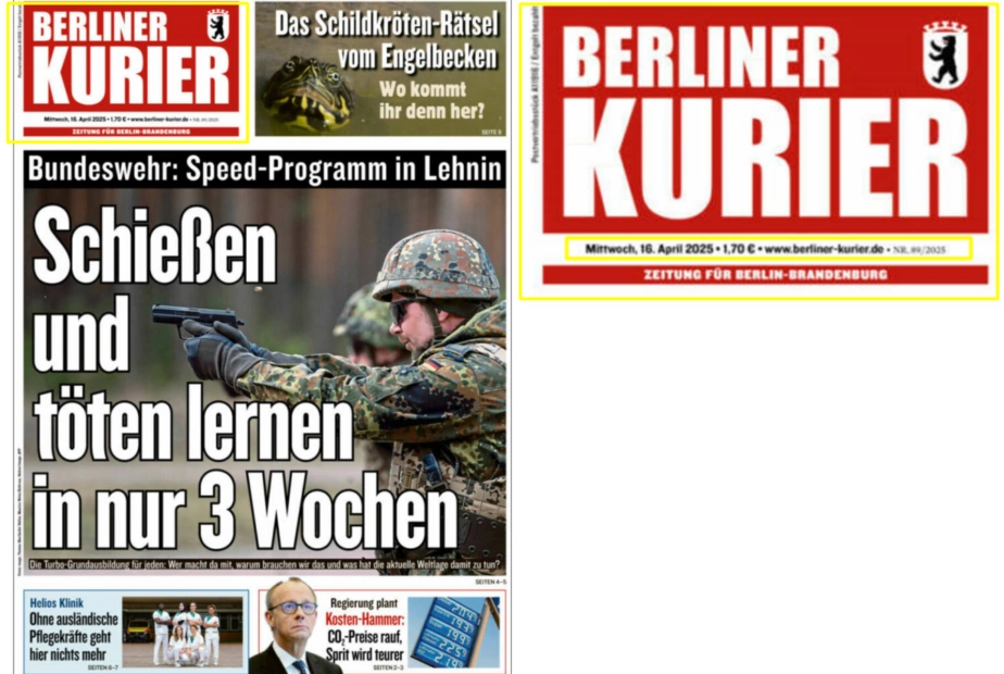 Випуск Berliner Kurier від 16 квітня