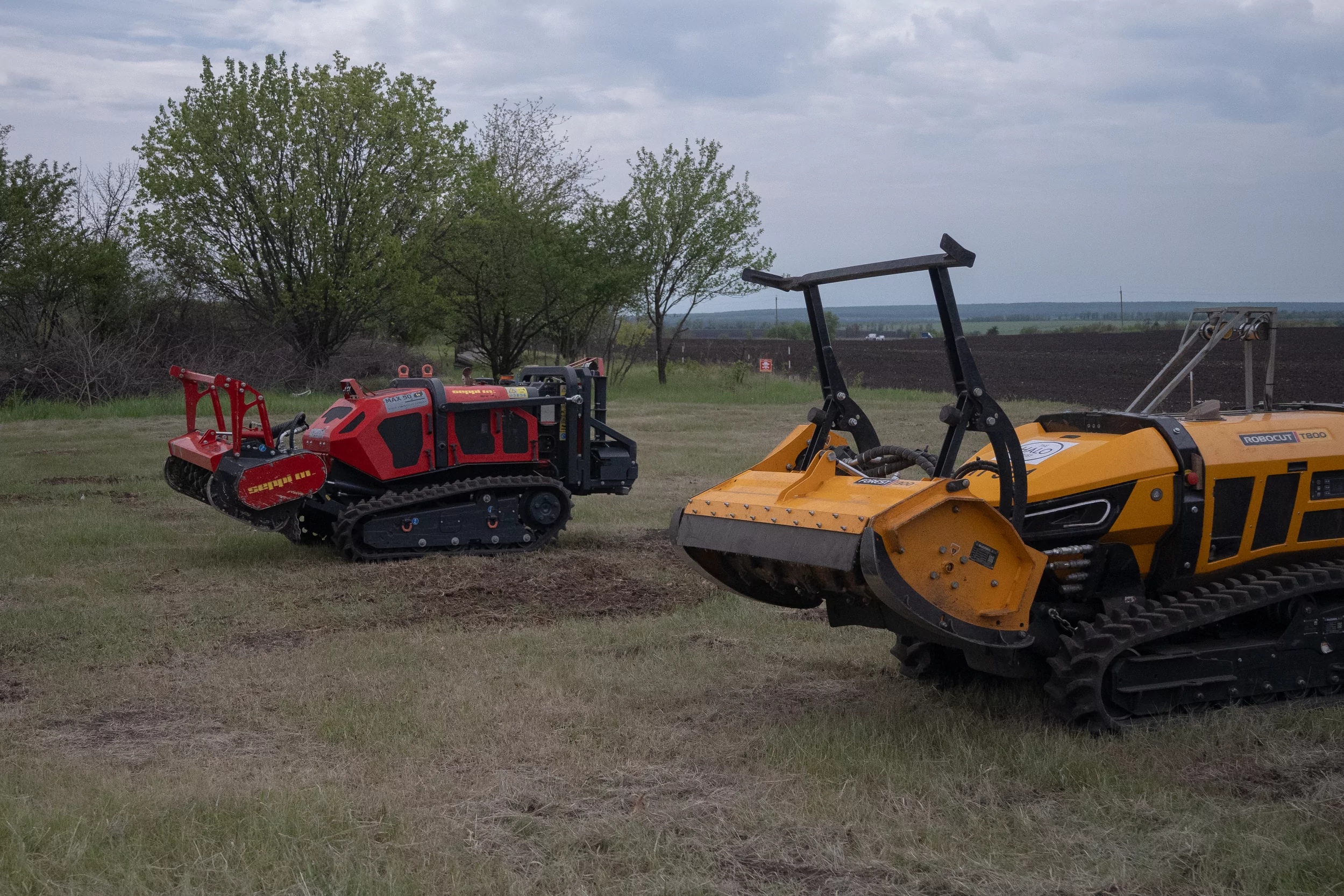 Demining equipment for cleaning mines in Kharkiv region, May 6