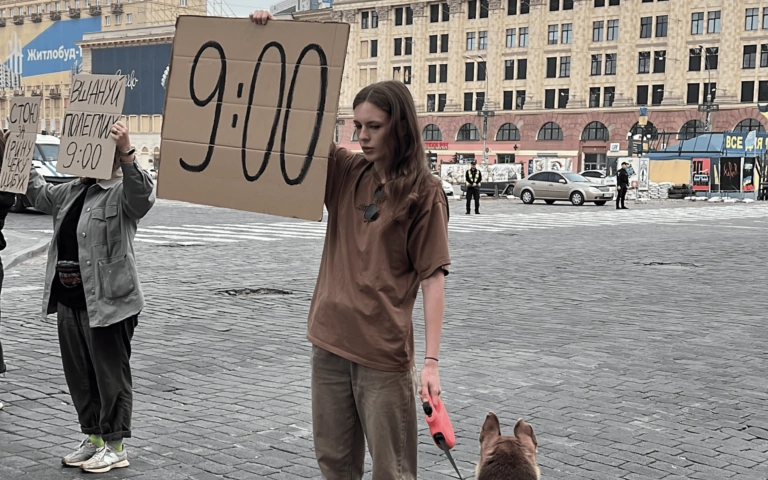 Activists in Kharkiv held moment of silence for Iryna Tsybukh, call sign “Cheka,” who was killed 1 year ago (Photos)