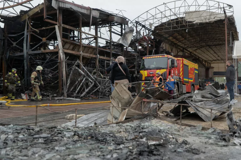 Russia launches 20 attack drones on Kharkiv, injures 4, damages one of largest market in Ukraine (photos)