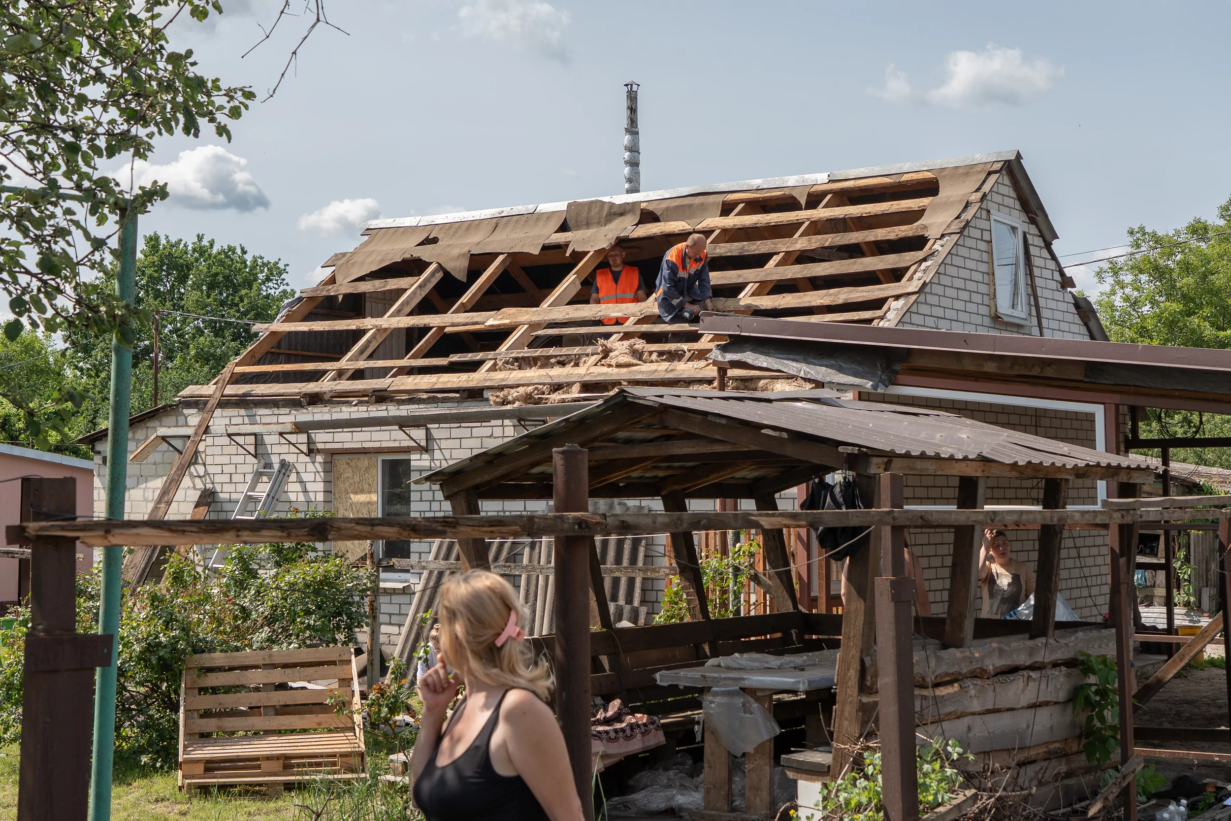 Damage after Russian attack in Kholodnohirskyi district on June 2