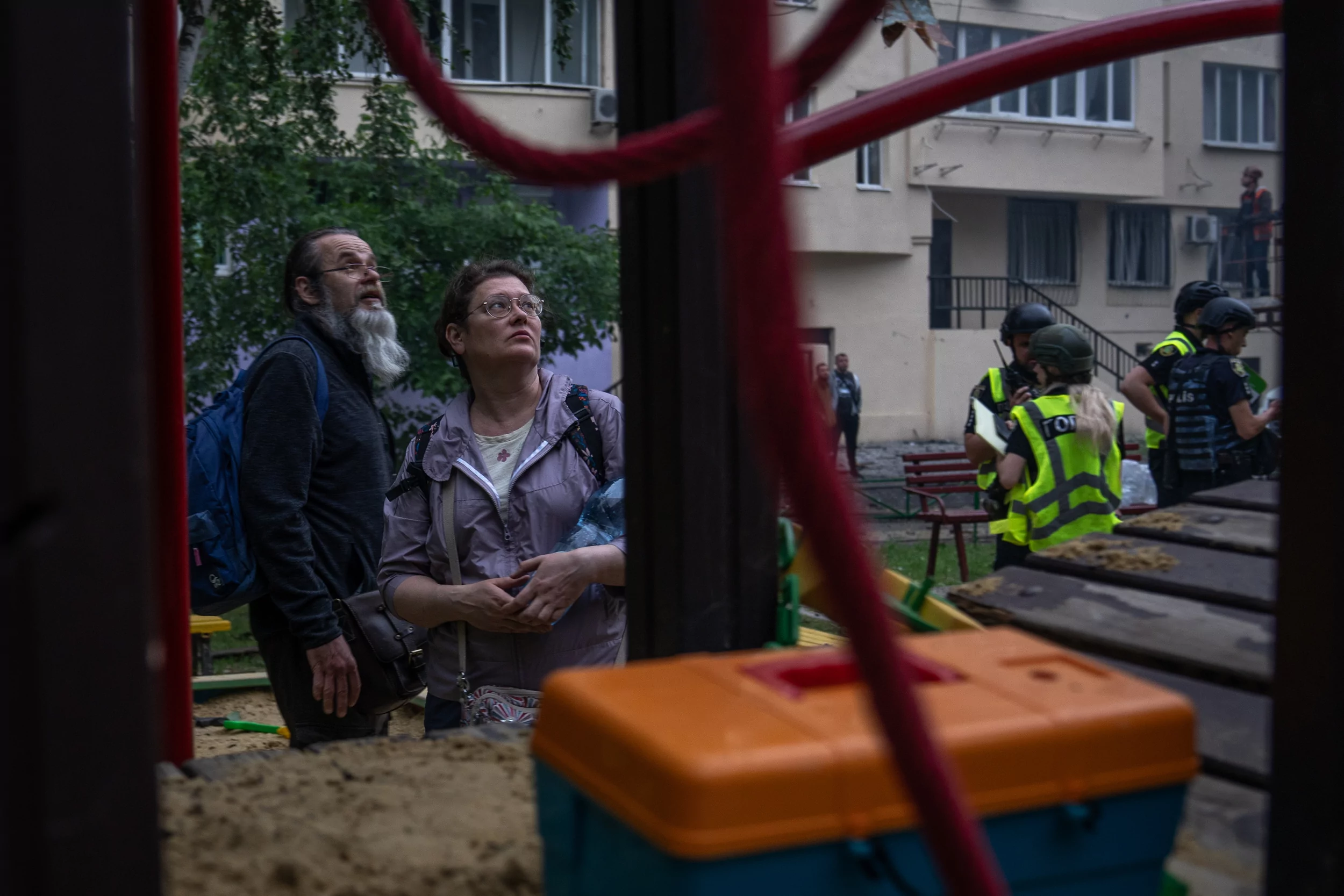 Residents of the Osnovianskyi district, hit by Russian drone attack on June 7