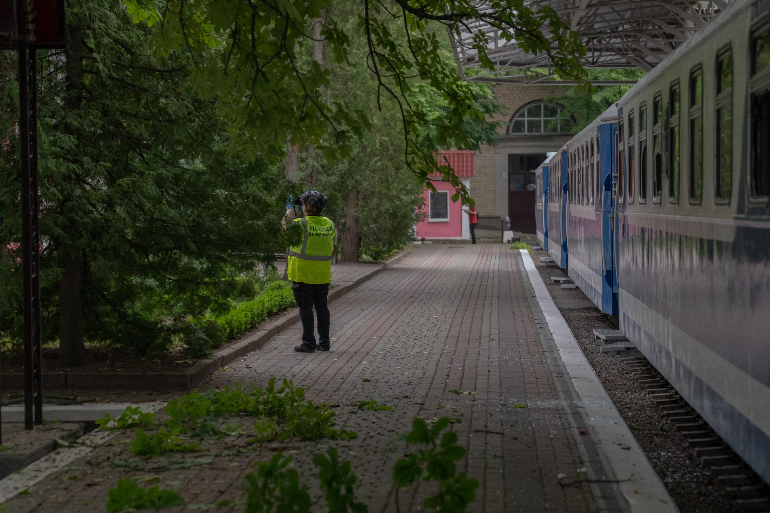 Territory of Children’s Railway after Russian air attack on June 7