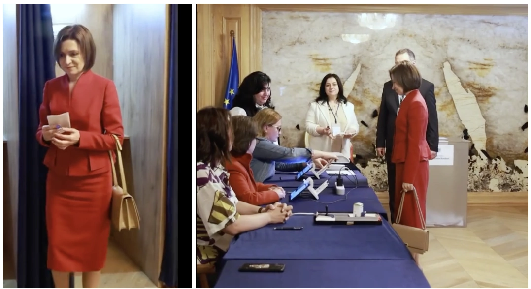 Screenshots from the original video published by the counselor of the Moldovan president.