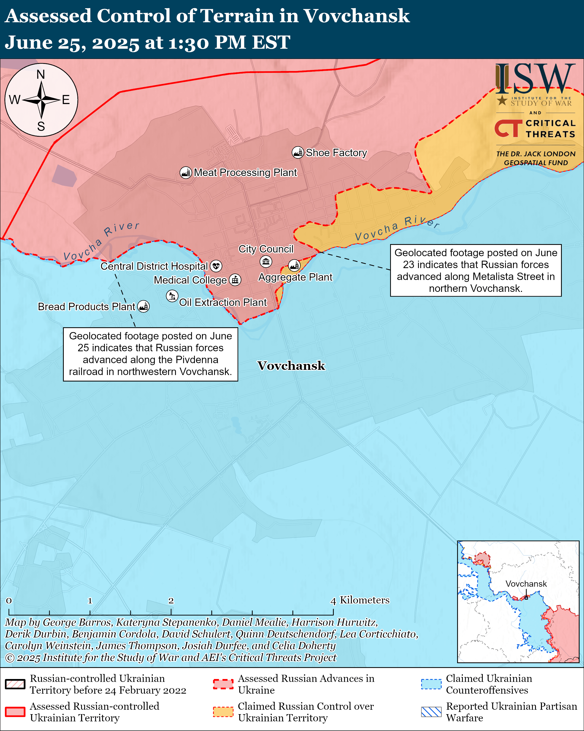 Russian attack in Vovchansk on June 25
