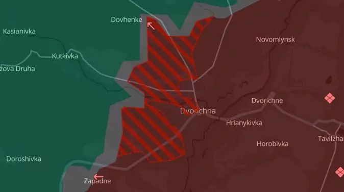 Screenshot form DeepState online war monitoring map