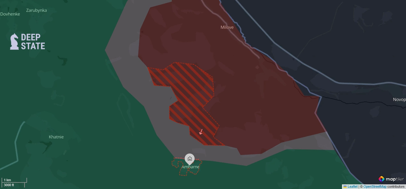 Russian advance near Ambarne on July 15