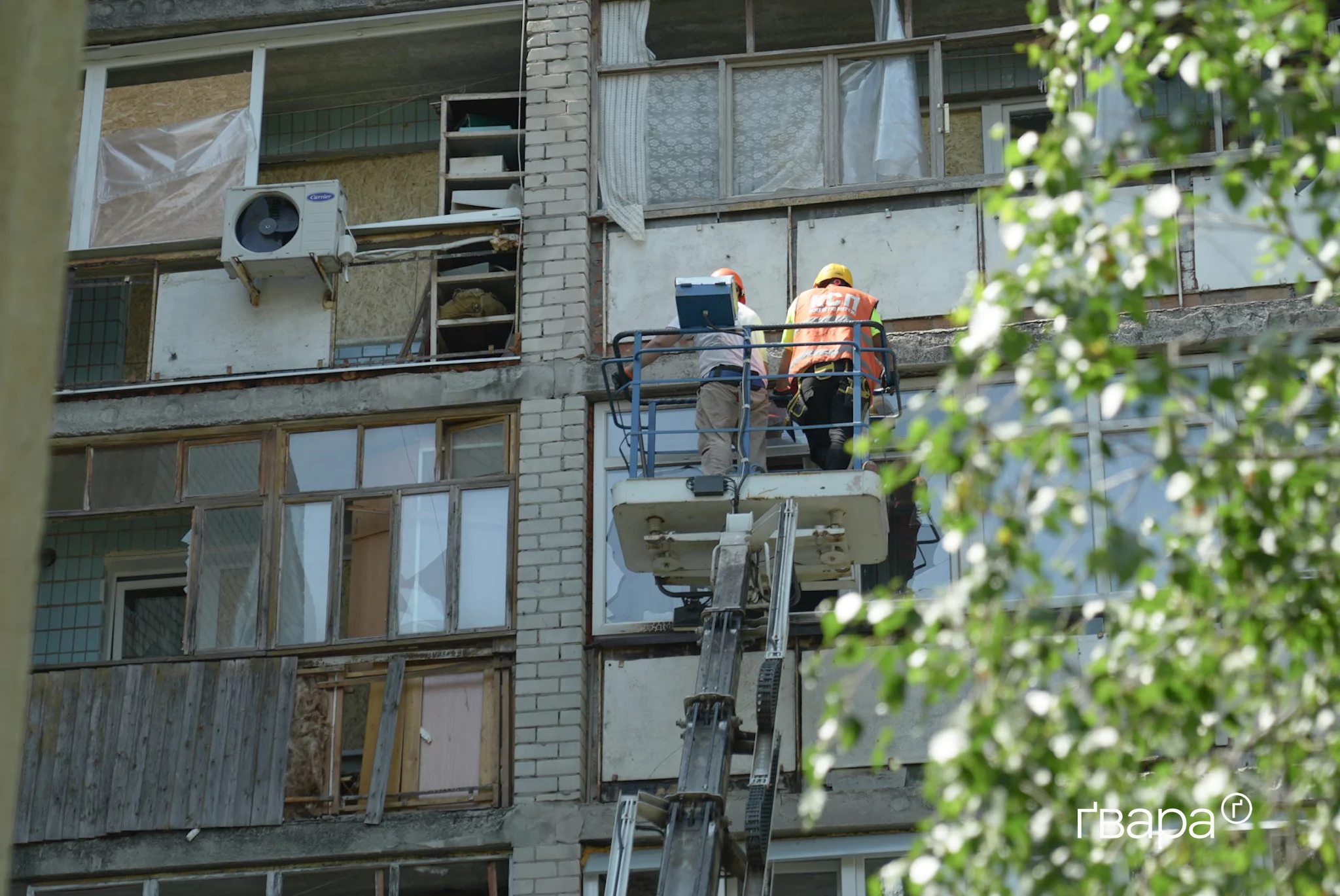 Наслідки обстрілу Київського району Харкова 26 липня