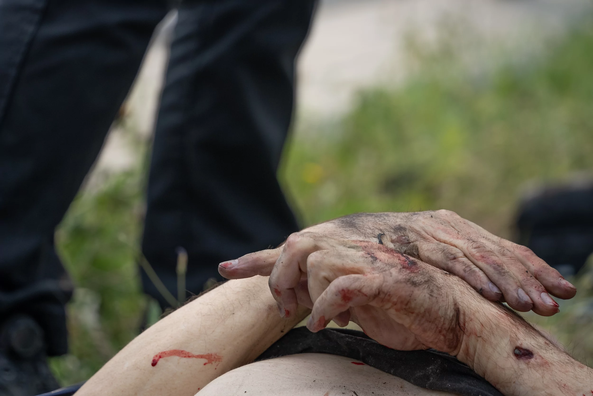 Dead worker of logistic business after Russian attack on Vasyshchevo village in Kharkiv outskirts on July 30