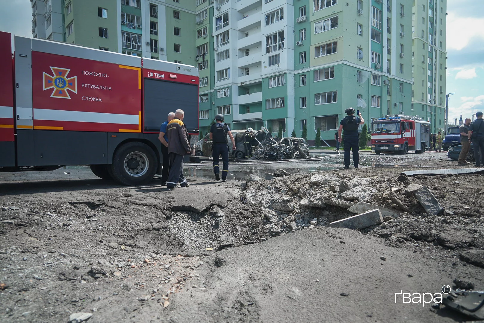 зображення до посту: Наслідки удару РФ по Шевченківському району Харкова — фото