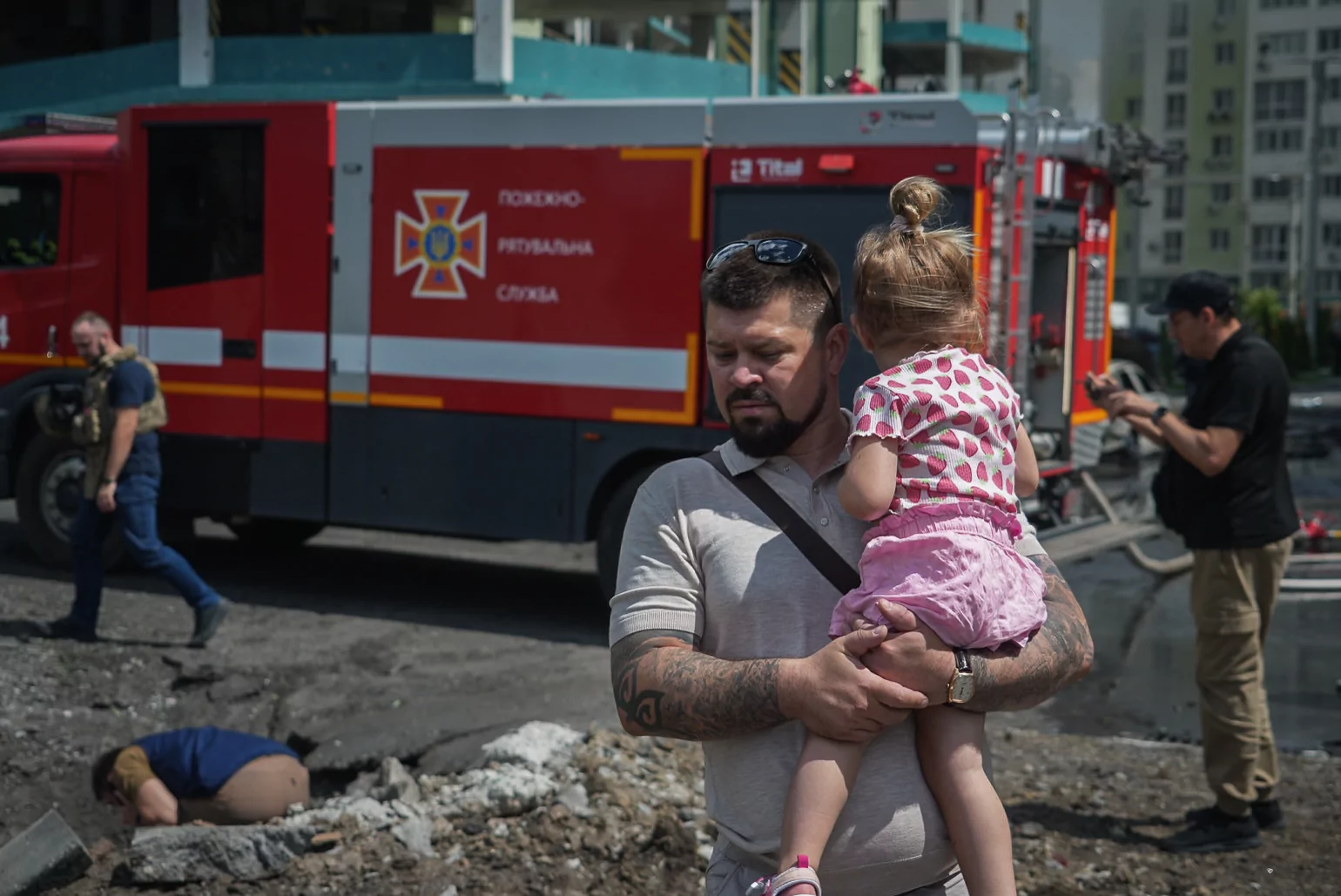 Residents of the complex in Shevchenkivskyi district after Russian attack on July 24