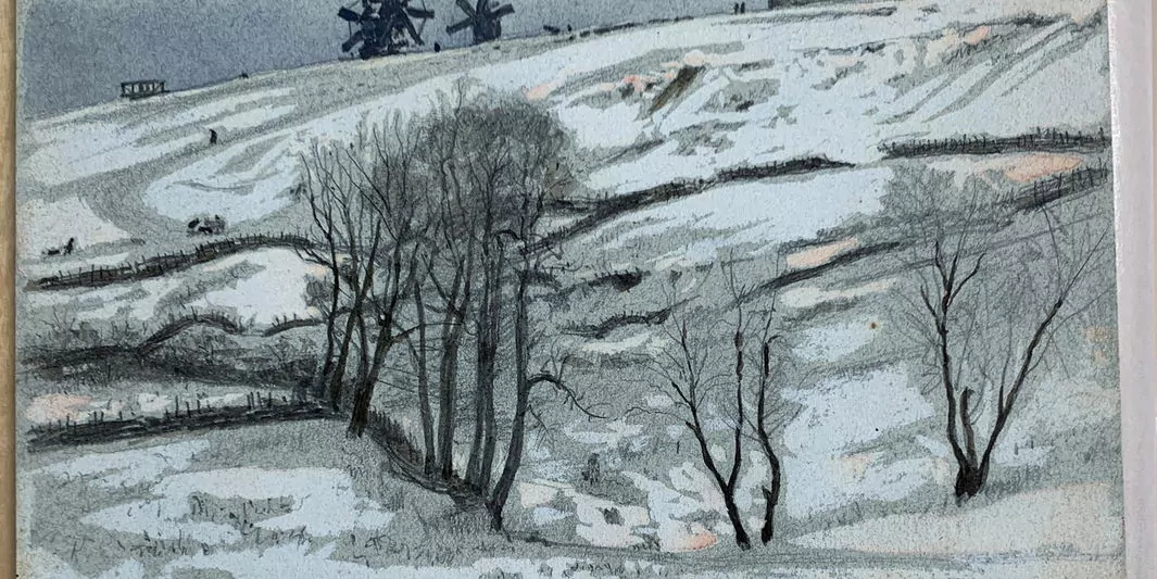 Illya Repin's "Winter Scene, Ukraine"