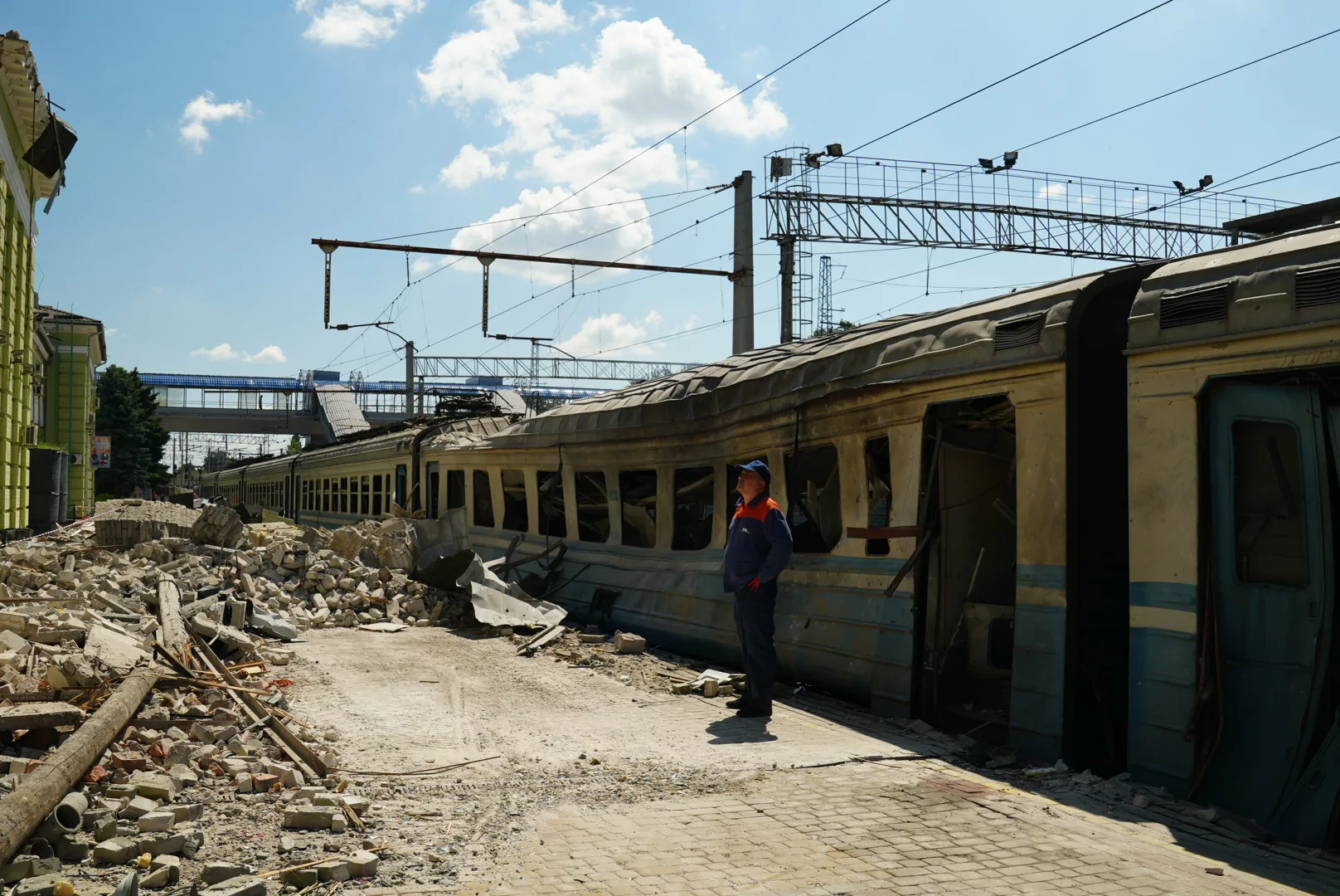 Russian drone attack on Lozova on August 5