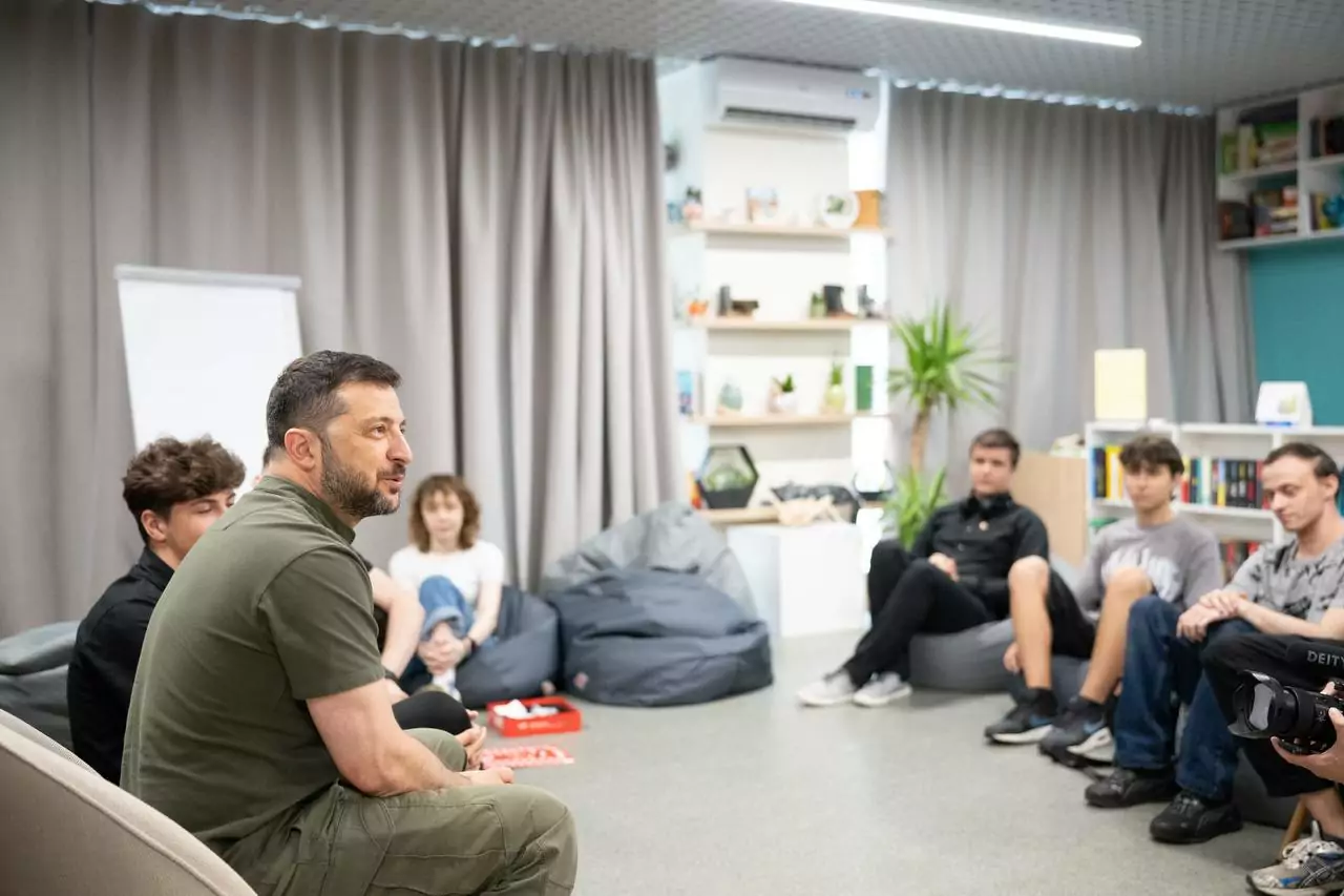 Volodymyr Zelenskyy visited Litera Youth Hub in Kharkiv on August 4