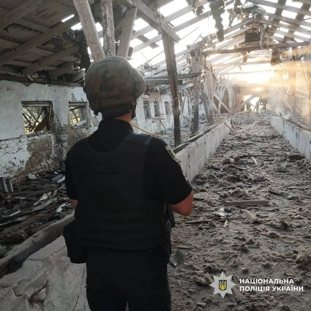 The consequences of one of the Russian attacks on August 18