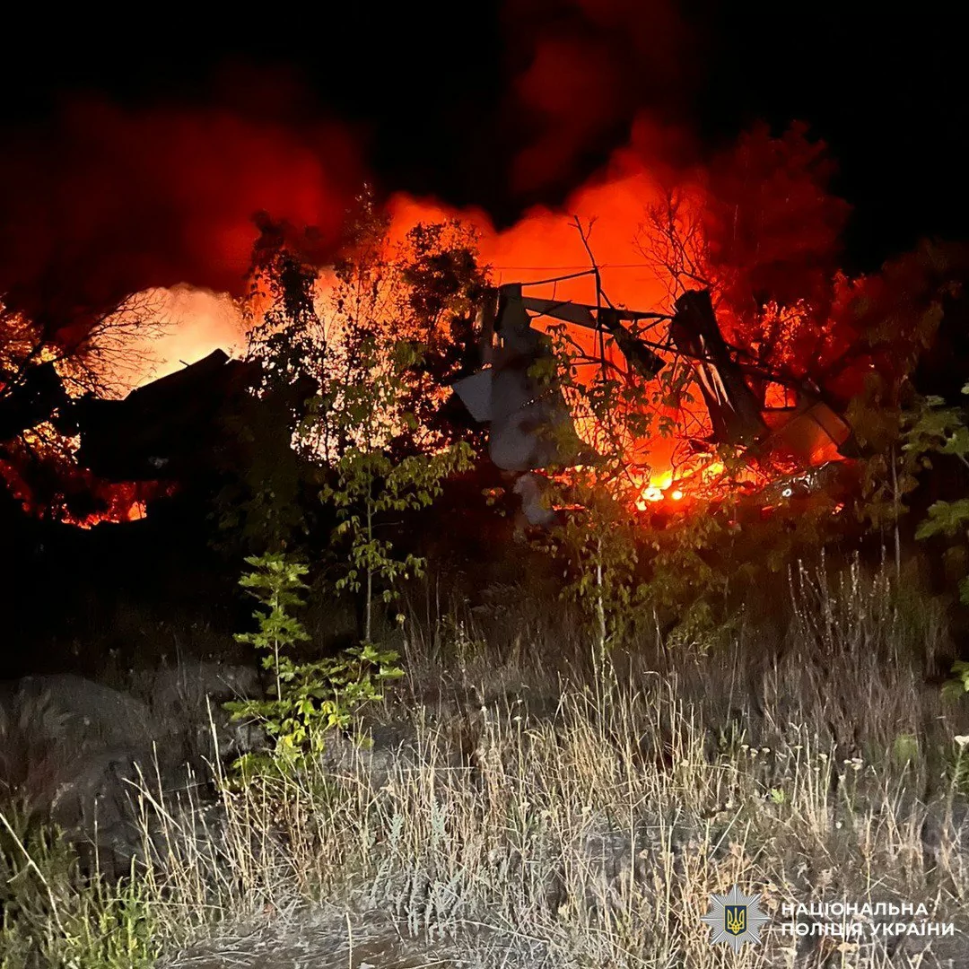 Russian drone attack on Chuhuiv district on August 22