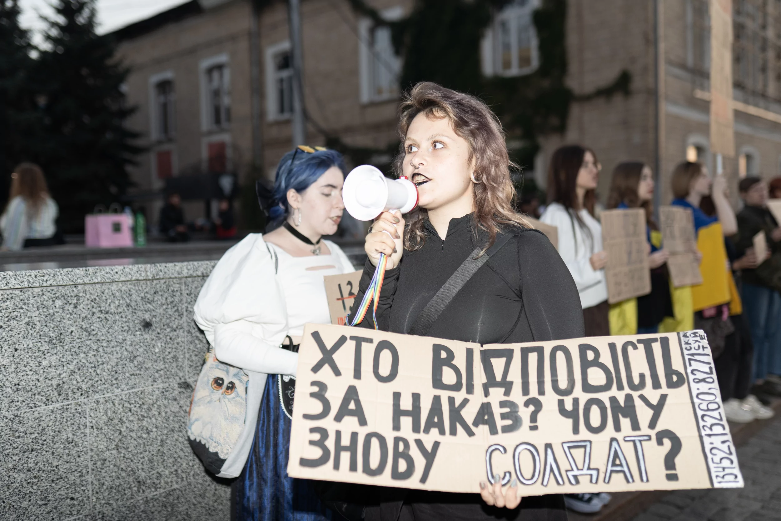 Nastia Bdzhola, co-organizer of the Kharkiv protest against tougher punishments for soldiers