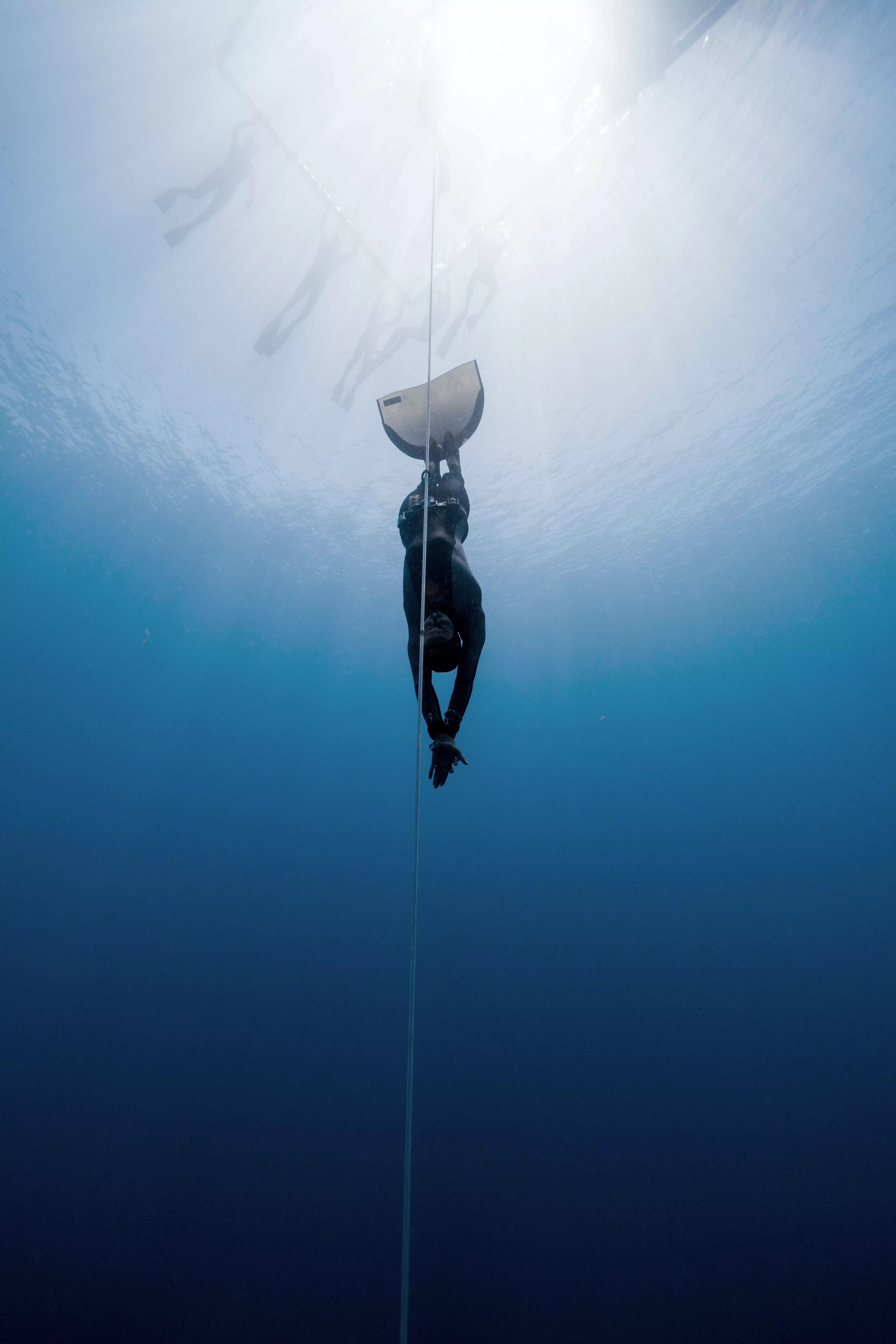 Nataliia Zharkova during the Freediving World Championship in Greece