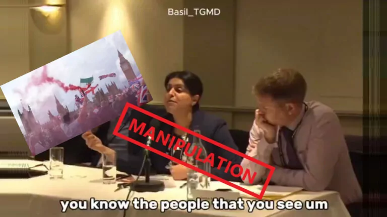 Маніпуляція. Відео, на якому міністерка внутрішніх справ Великобританії Махмуд погрожує учасникам мітингу в Лондоні