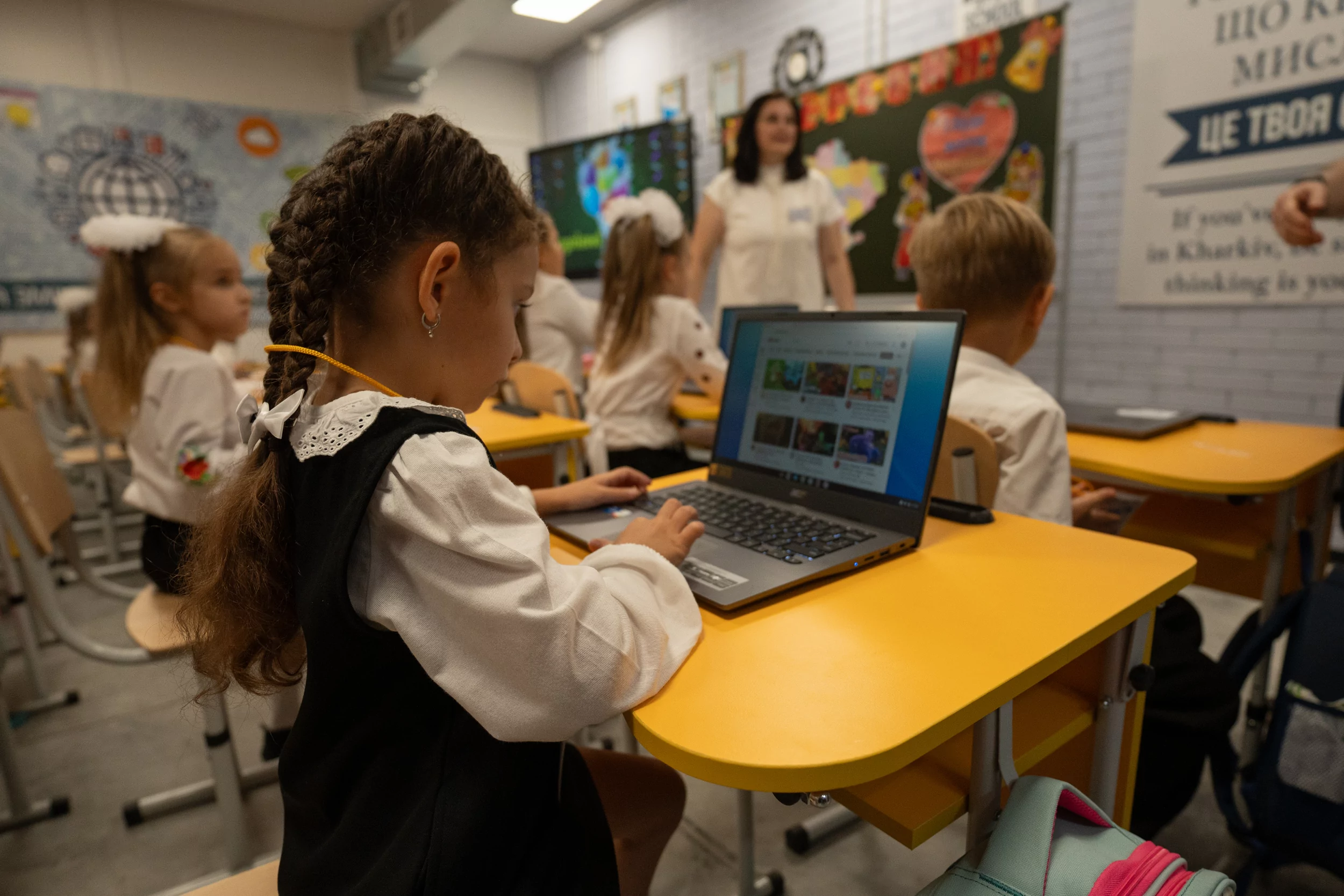 Pupils in new underground school opened in Saltivskyi district of Kharkiv on Sep 1