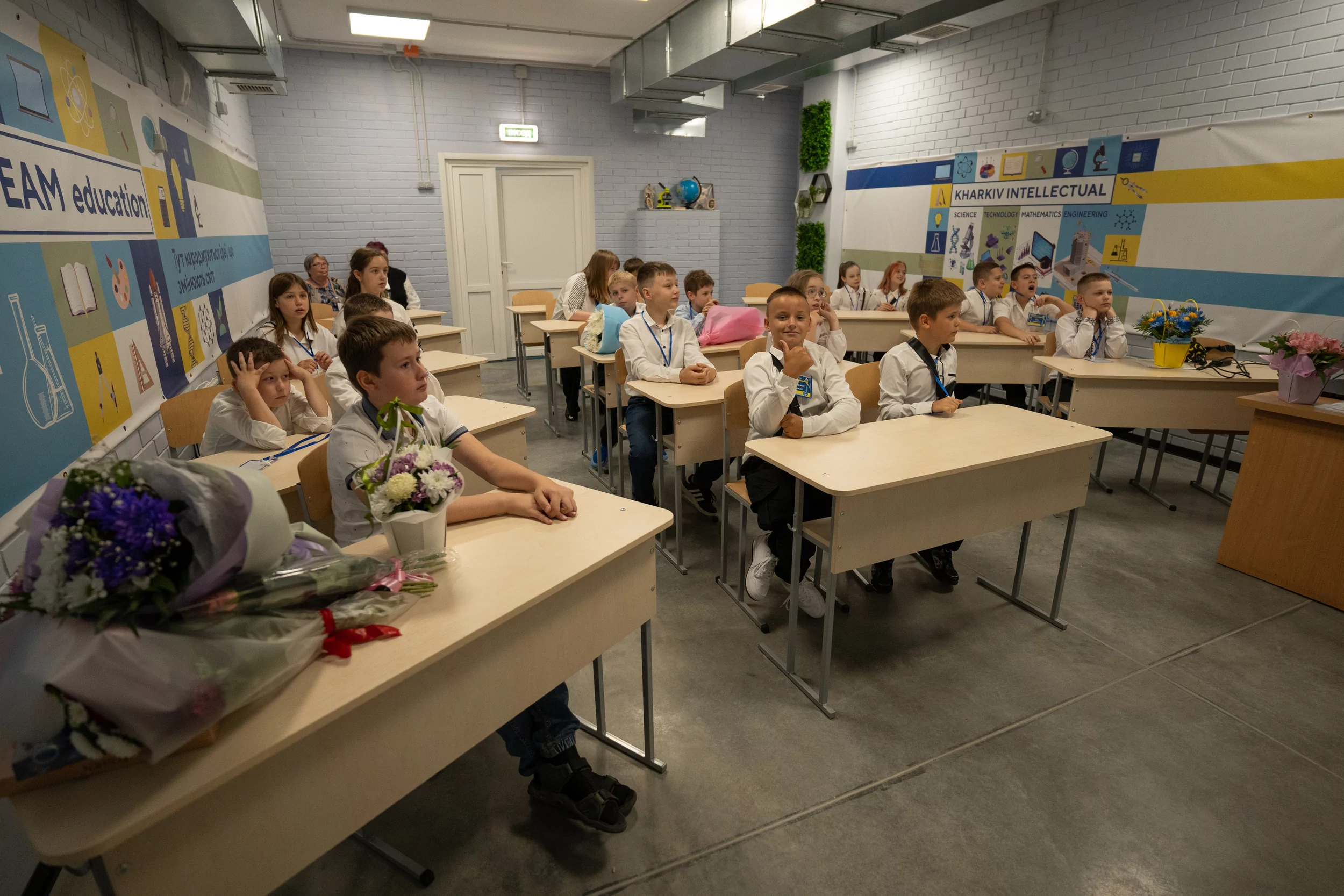 Pupils in new underground school opened in Saltivskyi district of Kharkiv on Sep 1