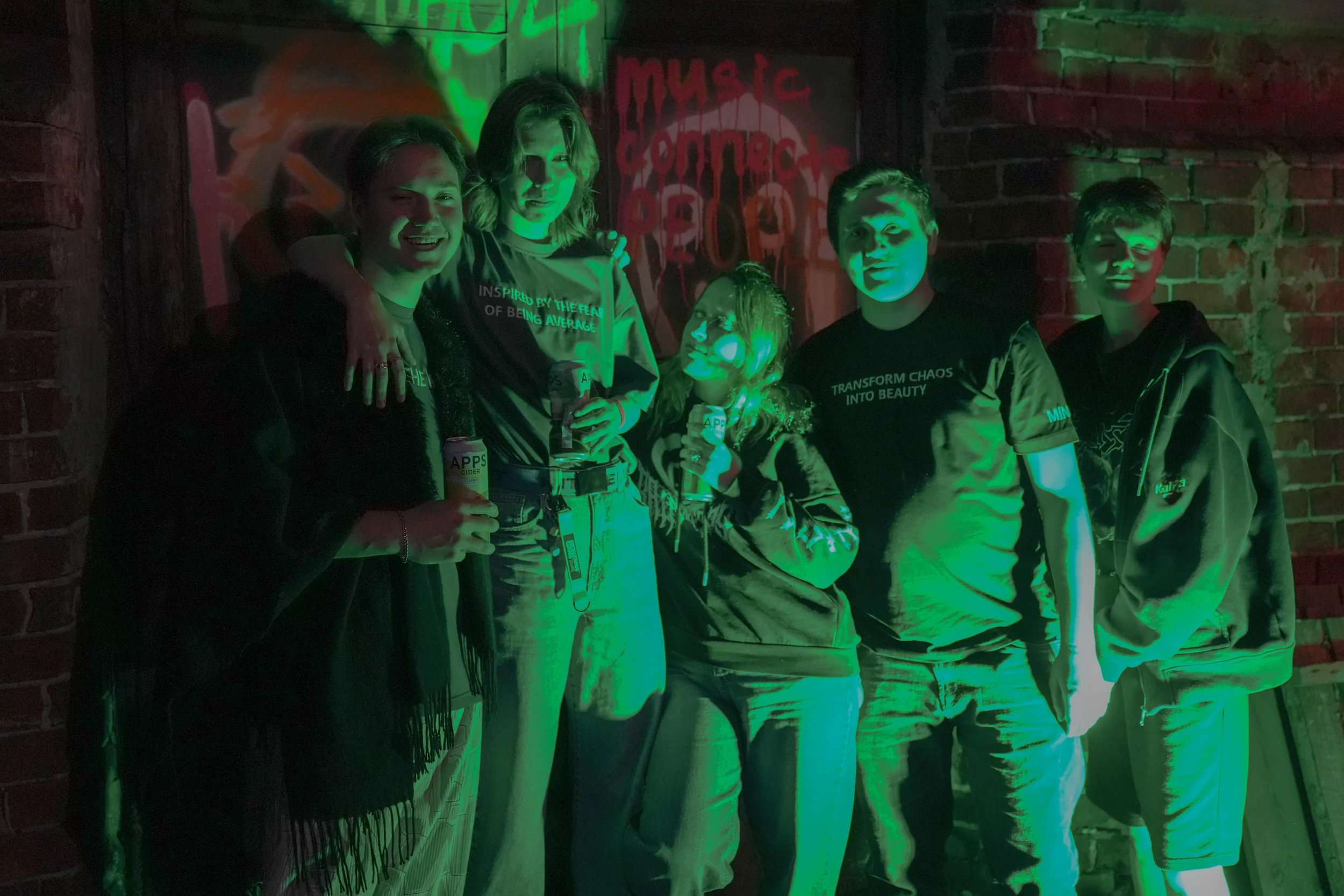 The visitors of festival at the afterparty