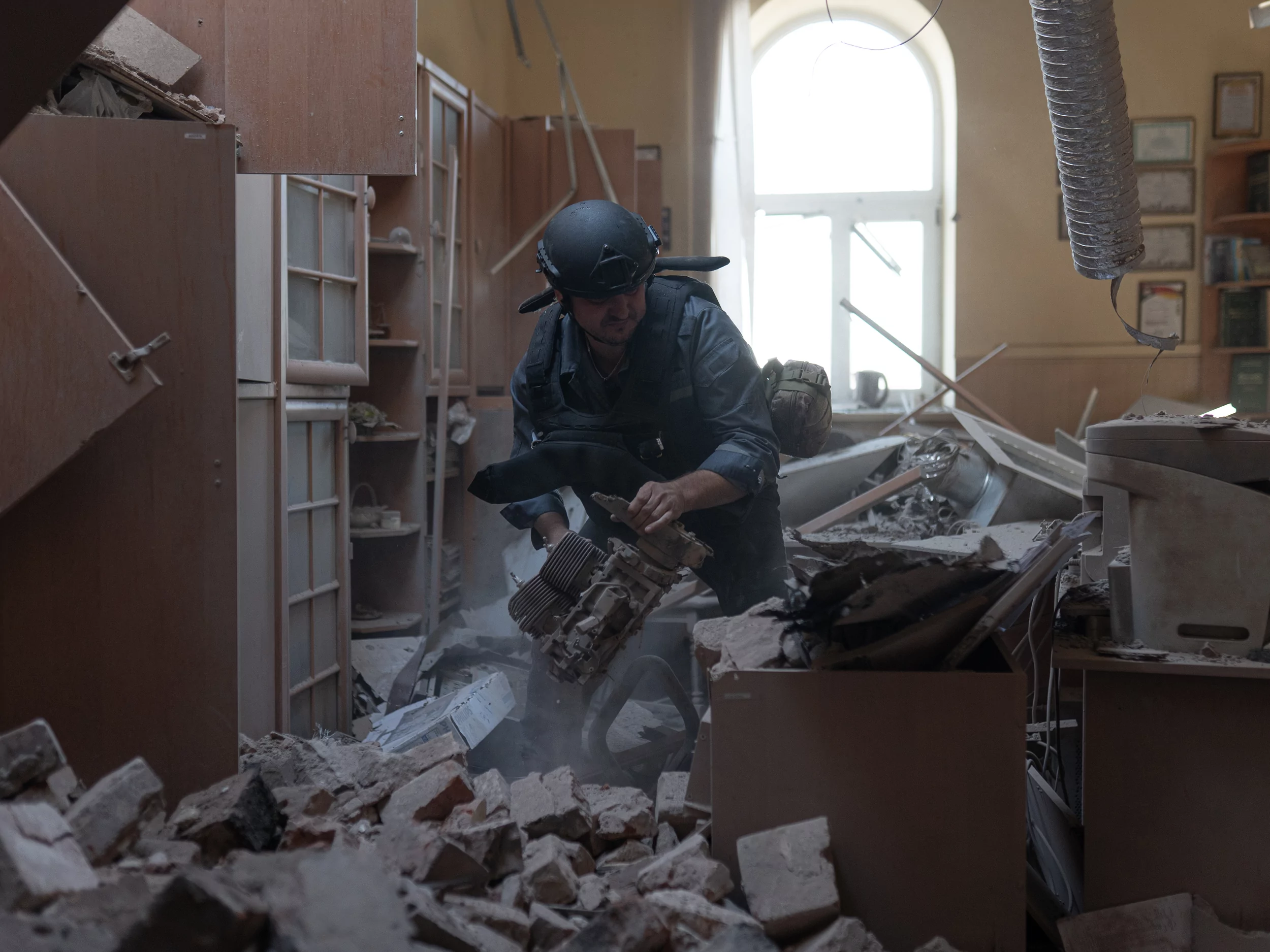 Engine of Russian attack drone that hit the Kharkiv university on Sep. 16