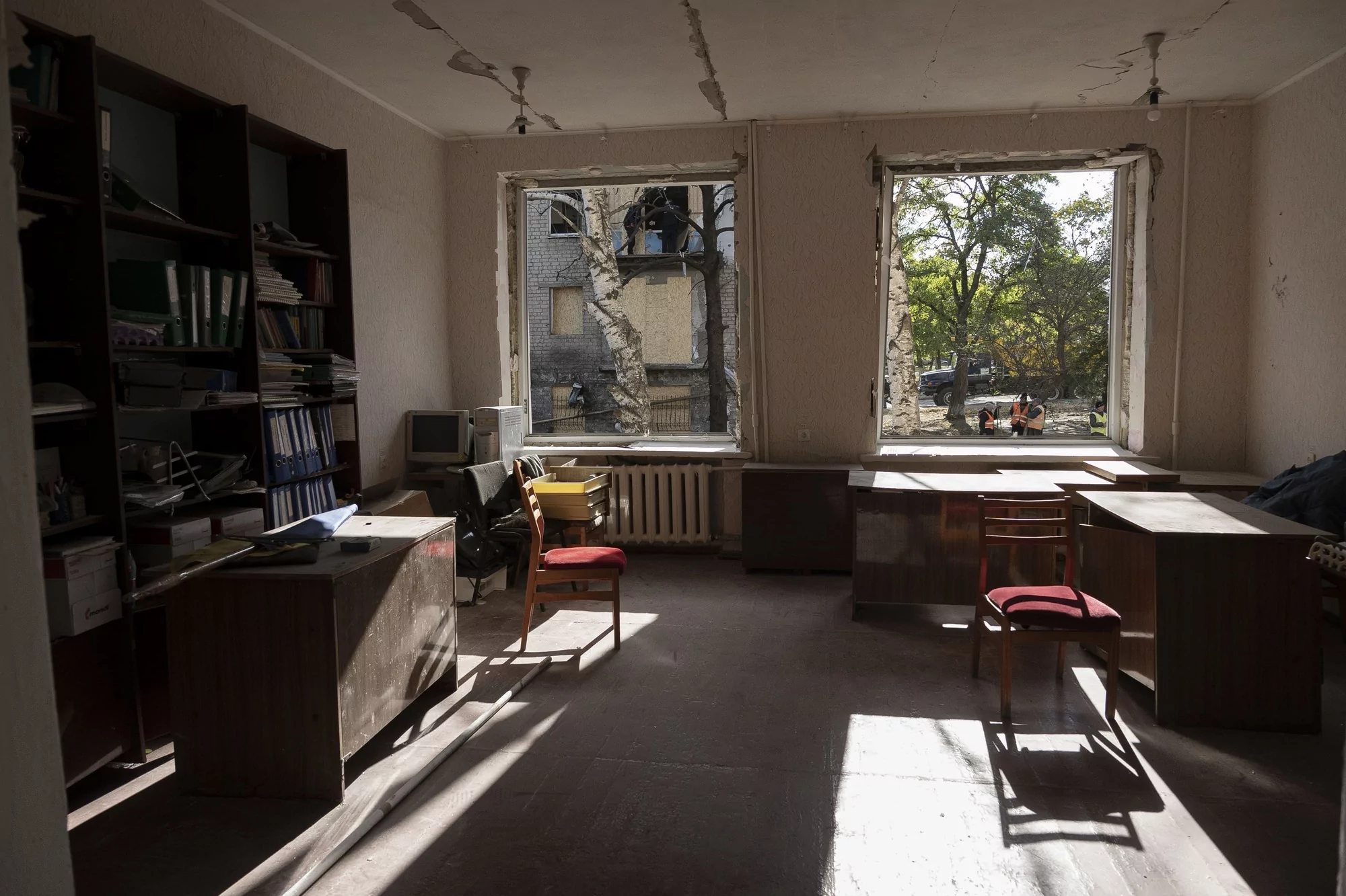 On October 1, the Russian missile strike damaged the office in the Center for Children's and Youth Creativity