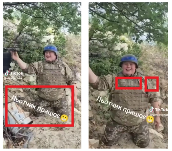 зображення до посту: Фейк. Відео з військовим ЗСУ, який з «ознаками психічного розладу» служить оператором БпЛА