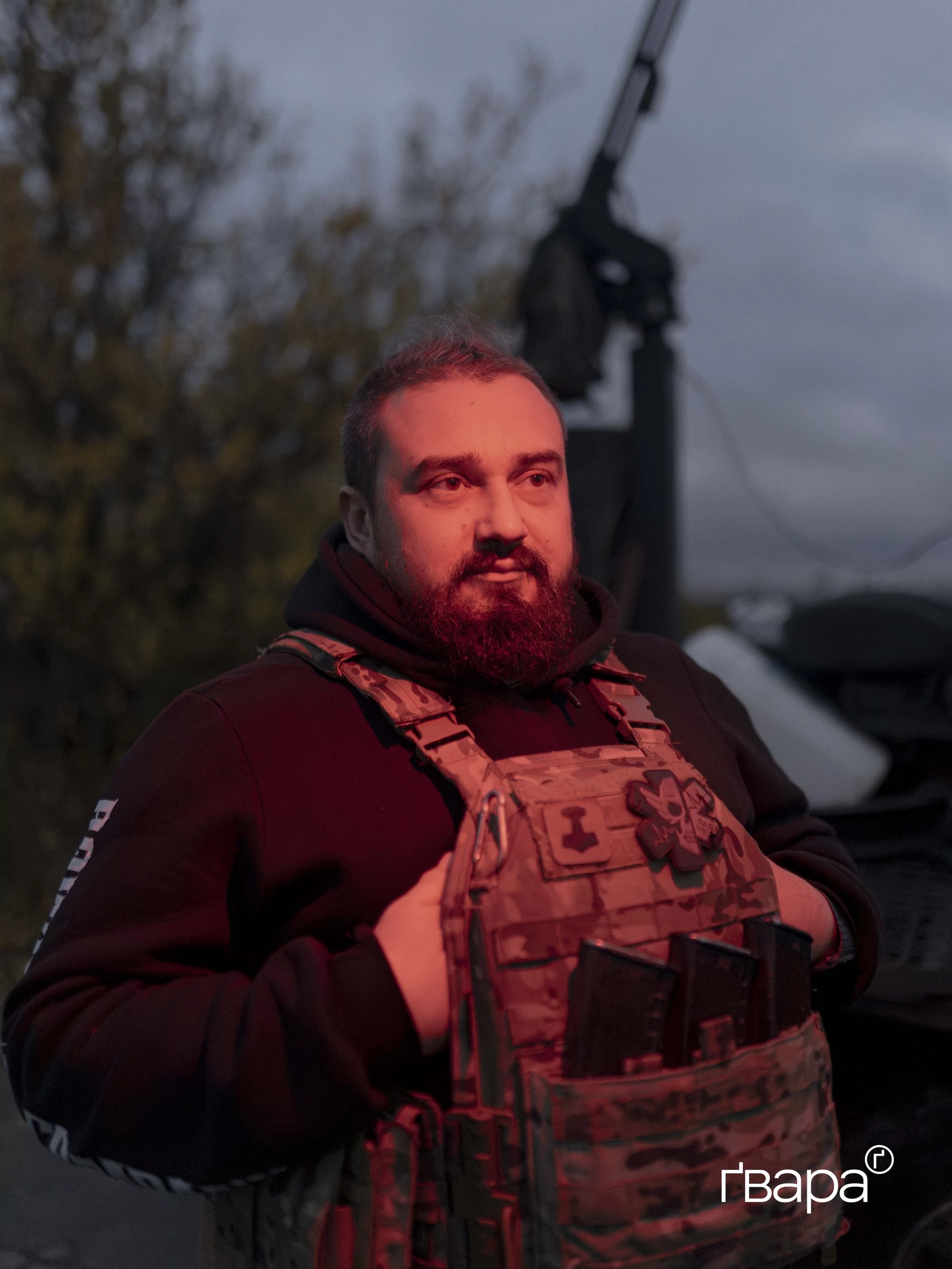 «Шаман», військовий мобільної вогневої групи (МВГ) ППО 127-ї бригади, яка чергує у передмісті Харкова