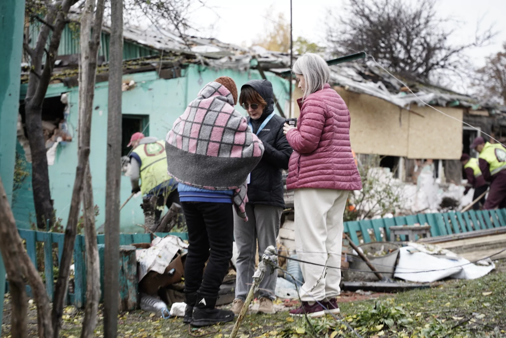 Kharkiv locals after Russian attack