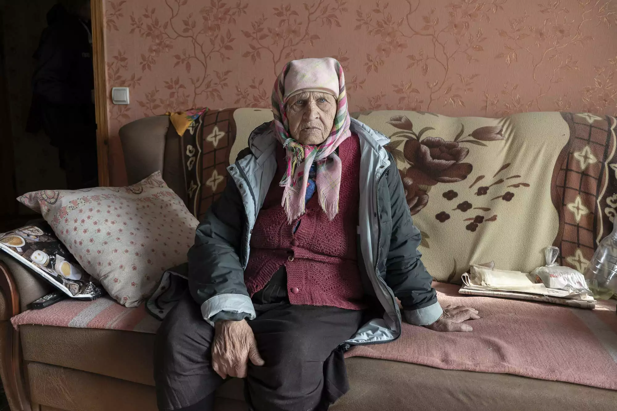 Maria, an 88-years-old woman, who survived the Russian missile attack