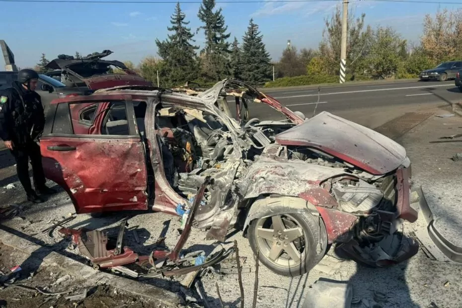 авто, у якому перебували журналісти