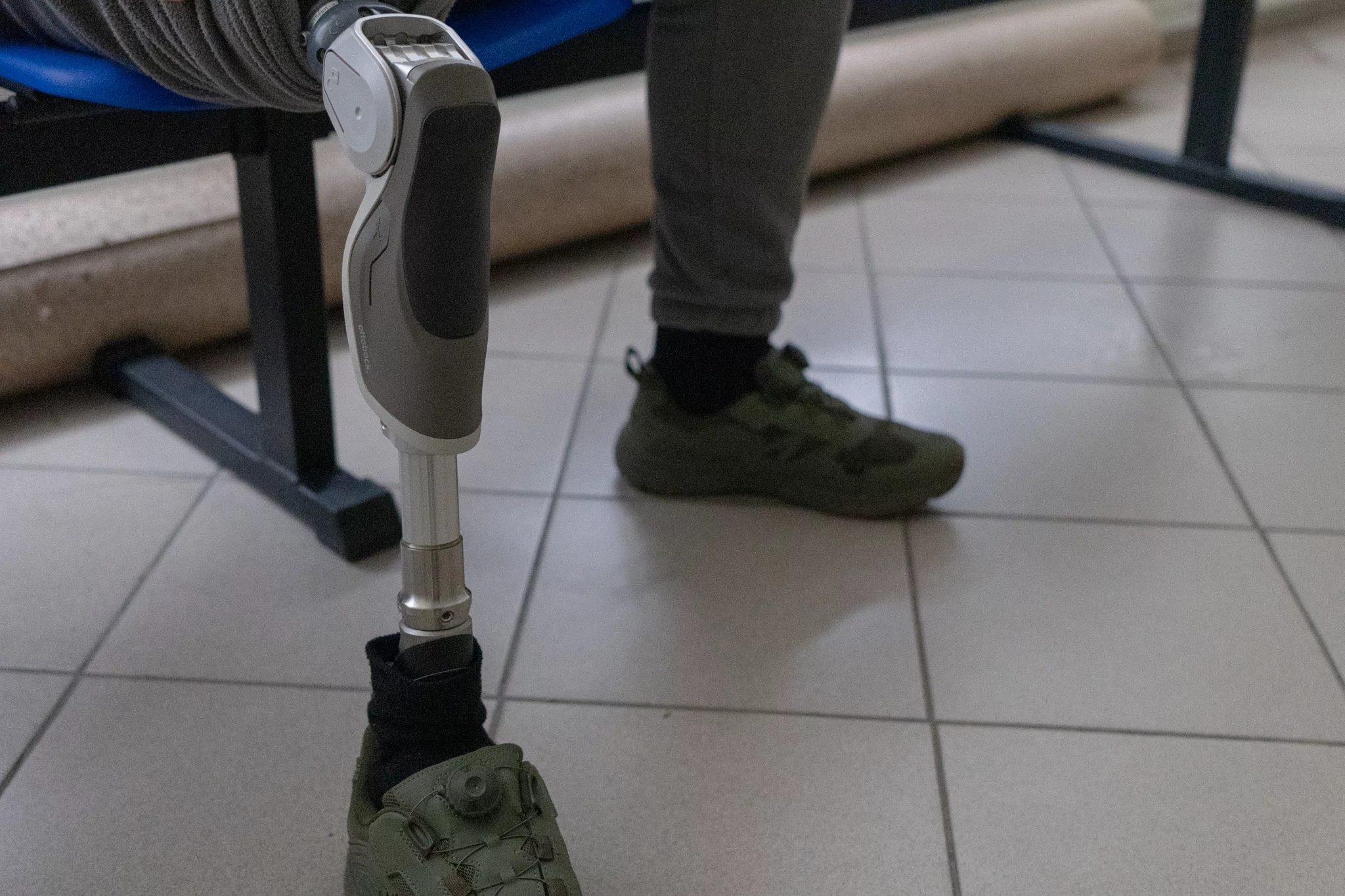 Prothesis of Andriy, a veteran who lost his leg