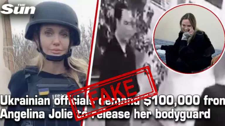 Фейк. The Sun: ТЦК та СП вимагали з Анджеліни Джолі 100 тисяч доларів за звільнення її «охоронця»
