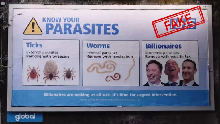 Фейк. Нацслужба охорони здоров’я Британії попереджає про паразитів-мільярдерів