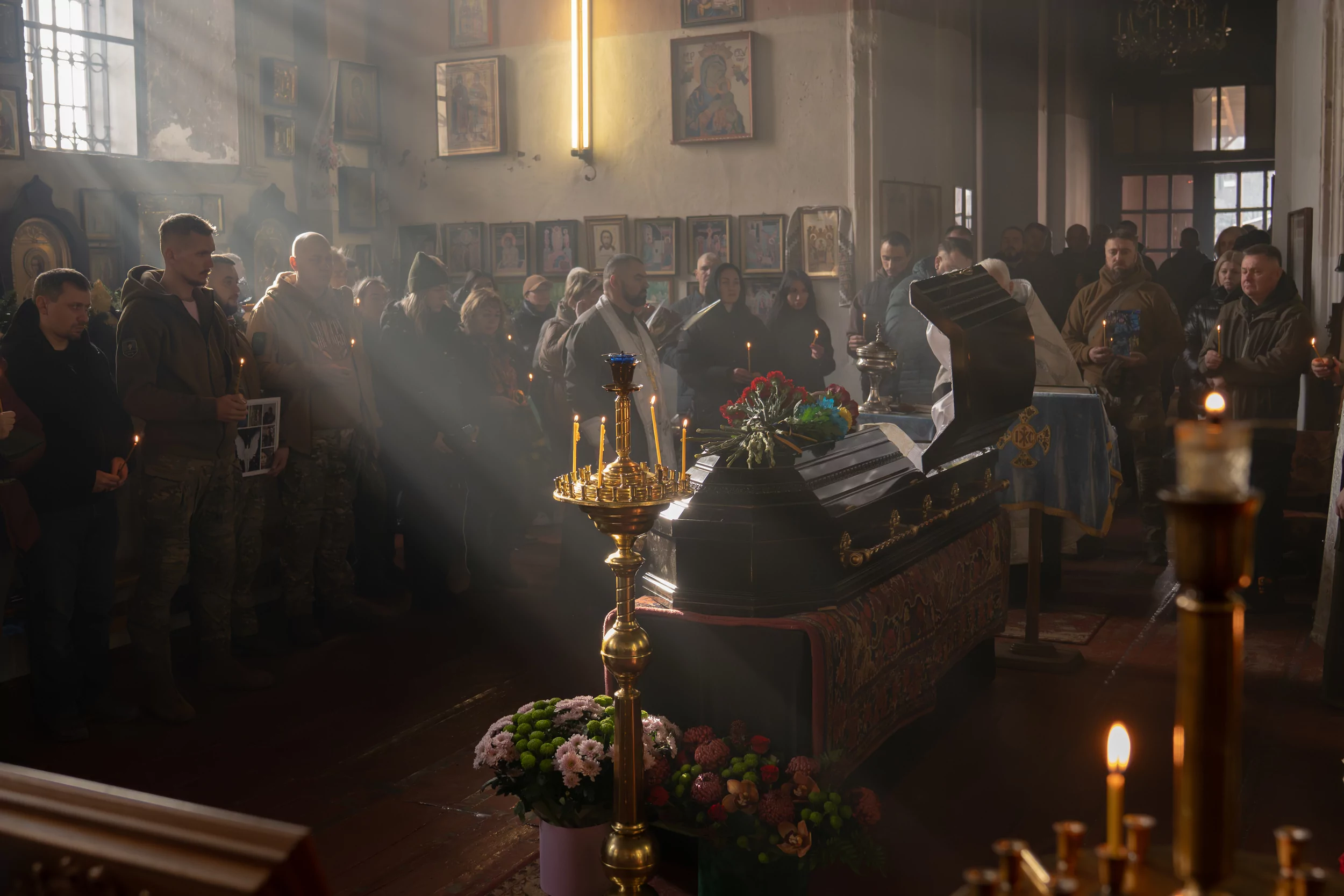 Funeral of Kharkiv volunteer, combat medic Maryna Vorontsova from Peaky Blinders unit