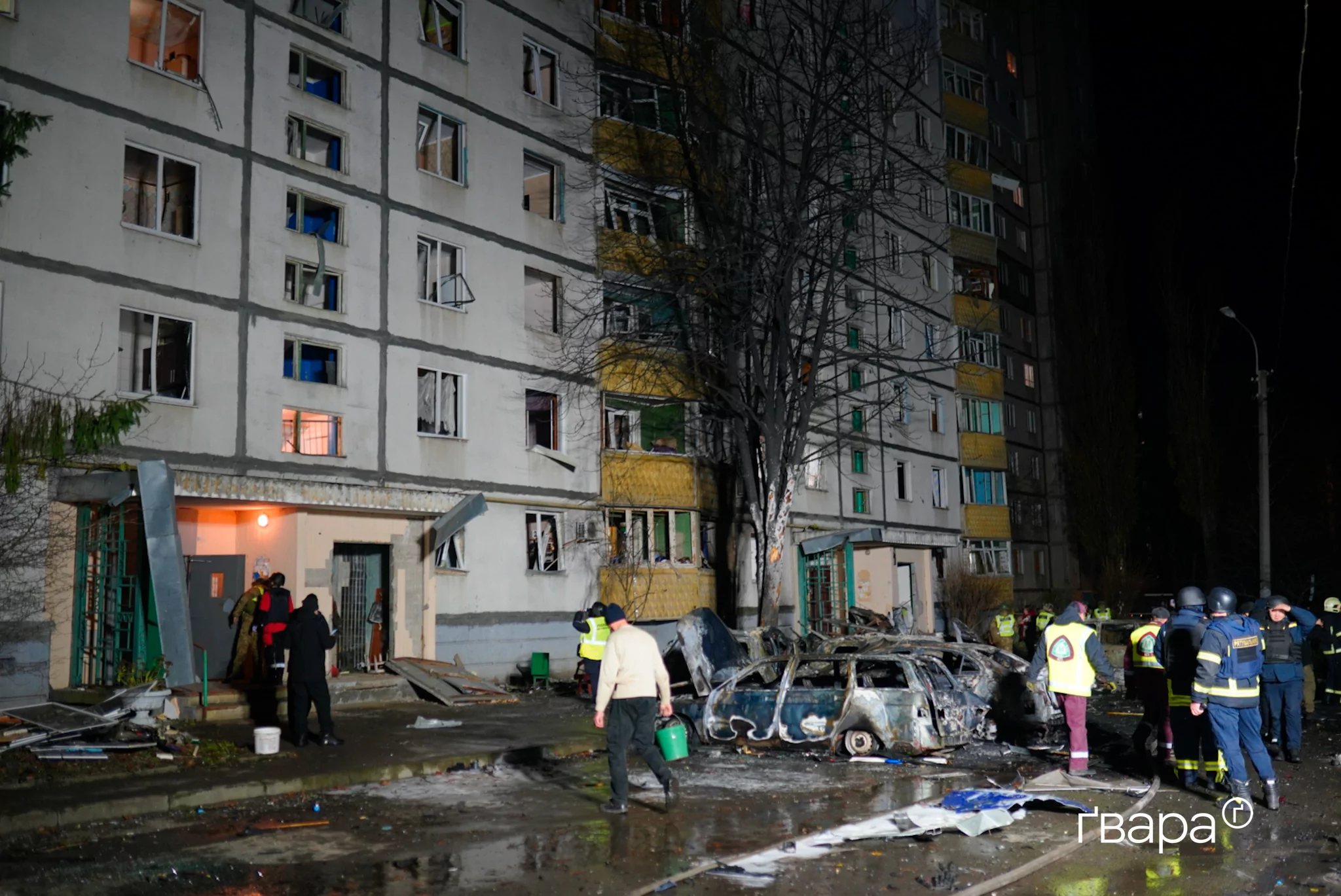 пошкоджений будинок в Основ'янському районі