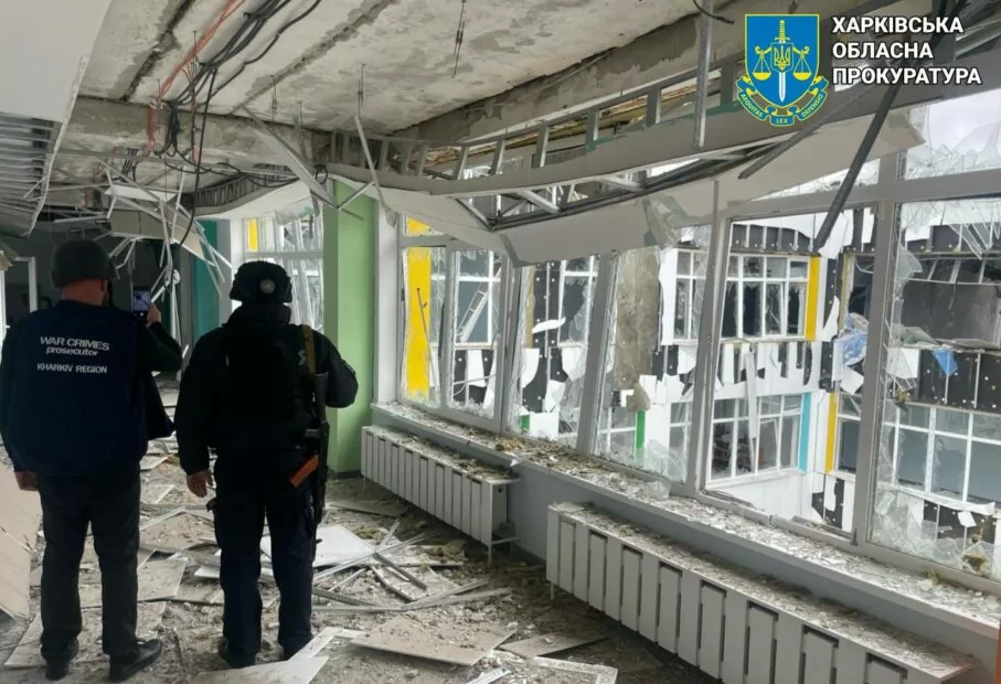 Який вигляд мала будівля ліцею у Старому Салтові 6 квітня 2024 рік. Фото: Харківська обласна прокуратура 