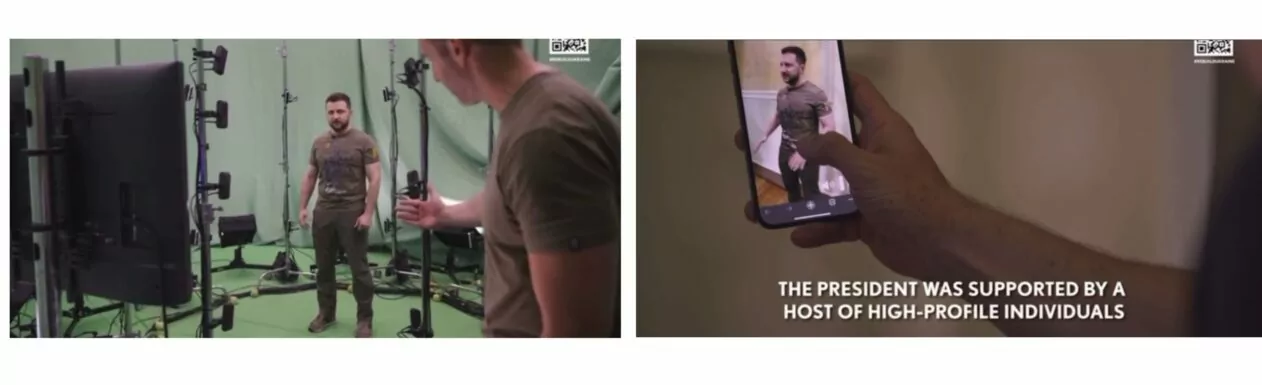 зображення до посту: Фейк. Президент Зеленський не був у Куп’янську біля стели, а записав селфі-відео на «зеленці»