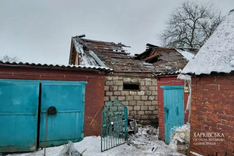 Russian drone attacks houses in Zolochiv settlement of Kharkiv oblast, killing animals, injuring 1 civilian