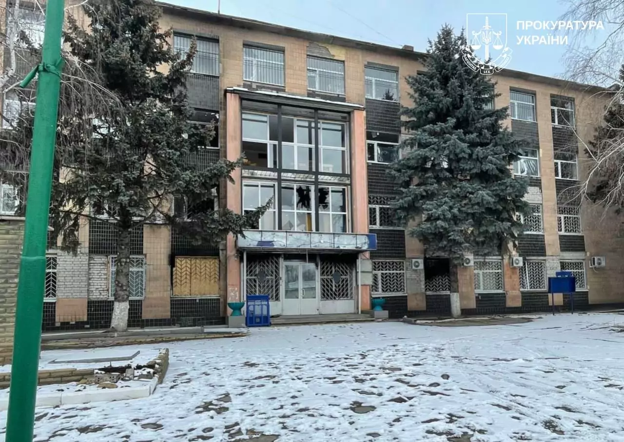 Photo of district police station in Kupiansk.