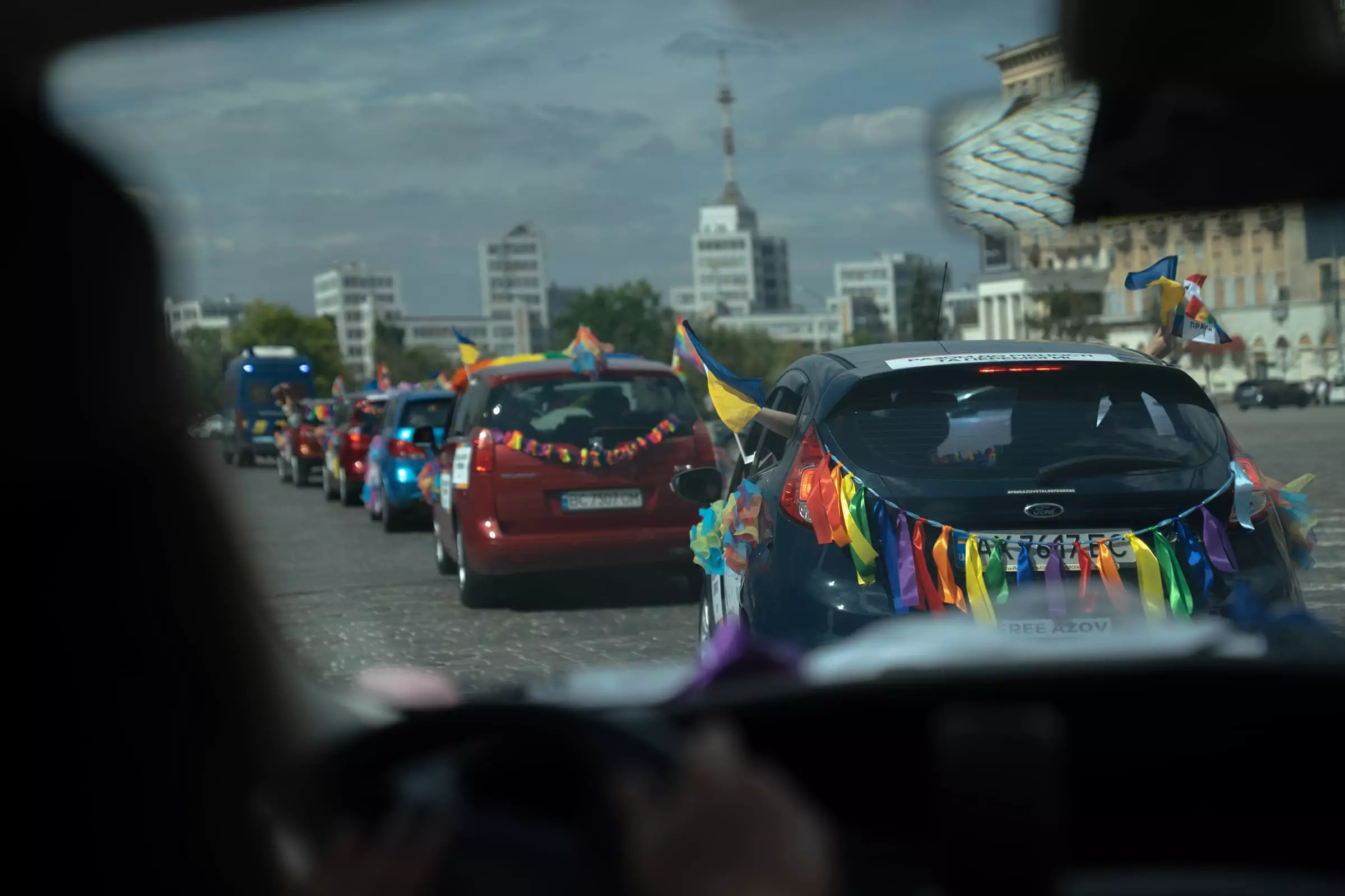 AutoPride rally moved through Kharkiv&rsquo;s downtown within KharkivPride &mdash; the 7th annual human rights festival that draws attention to discrimination and violence against the LGBTQ+ community in Ukraine. September 2025
