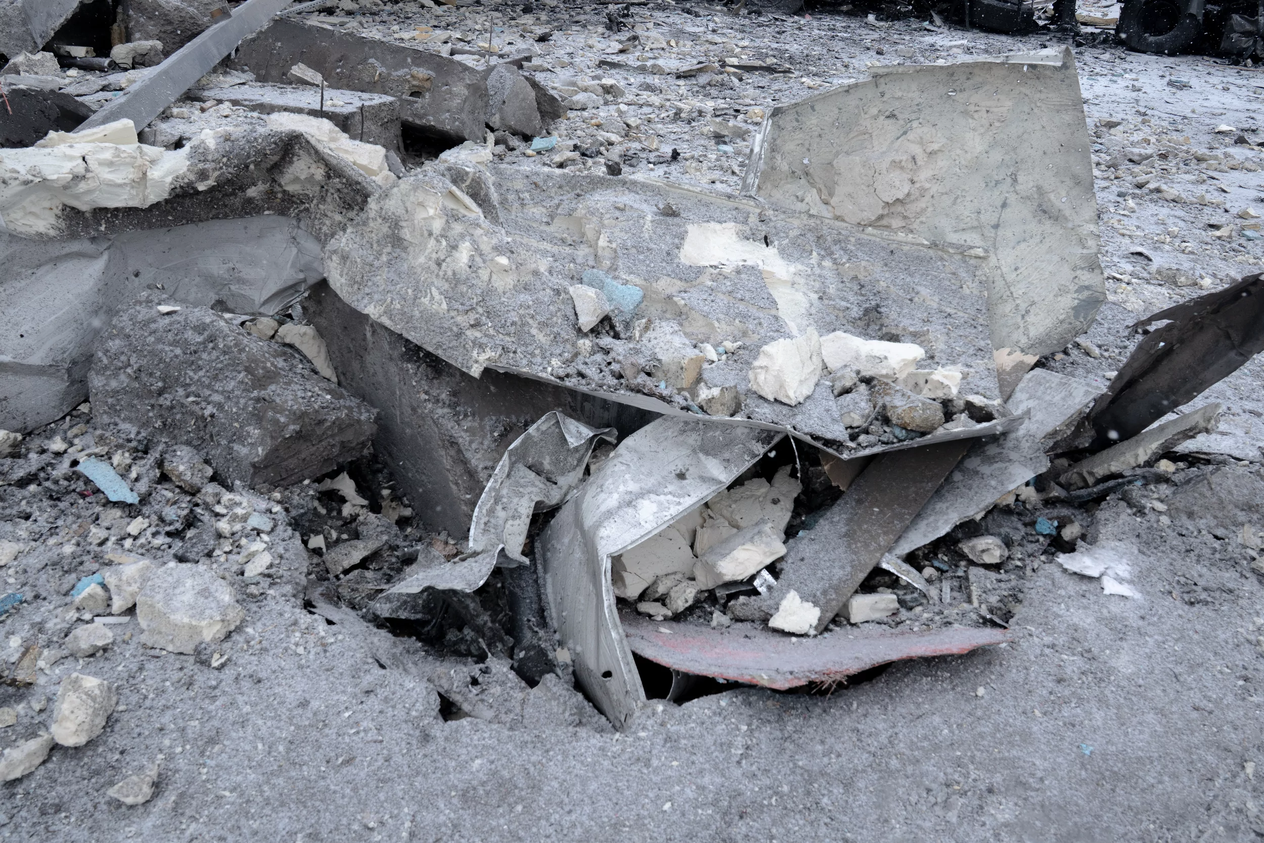 The photo of damage after Russian attack on post service terminal in Kharkiv oblast