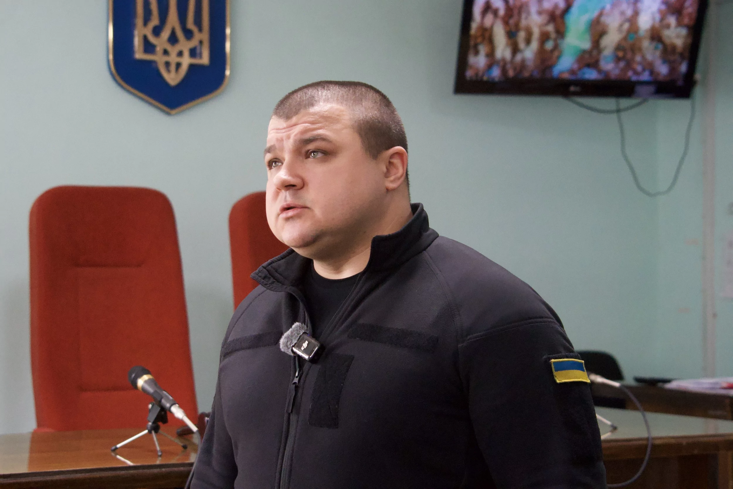 Prosecutor Mykyta Daloka during the court hearing