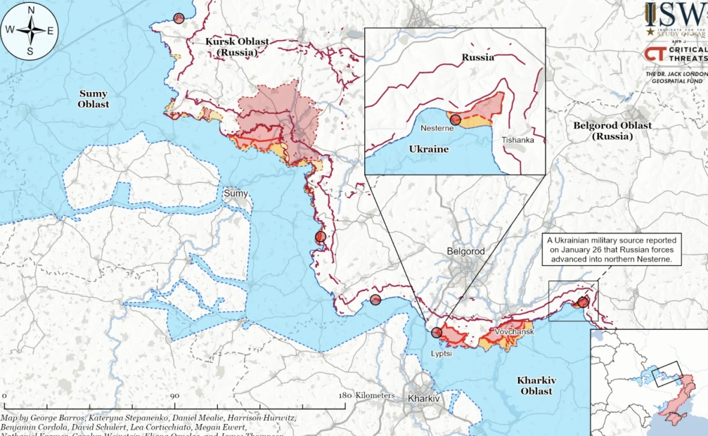 Map from Russian offensive campaign assestment from the ISW 