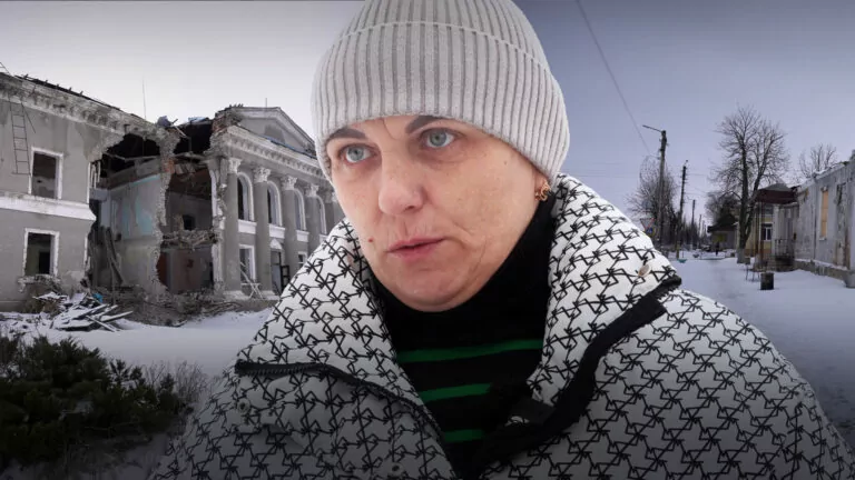 Мешканка селища Золочів на Харківщині